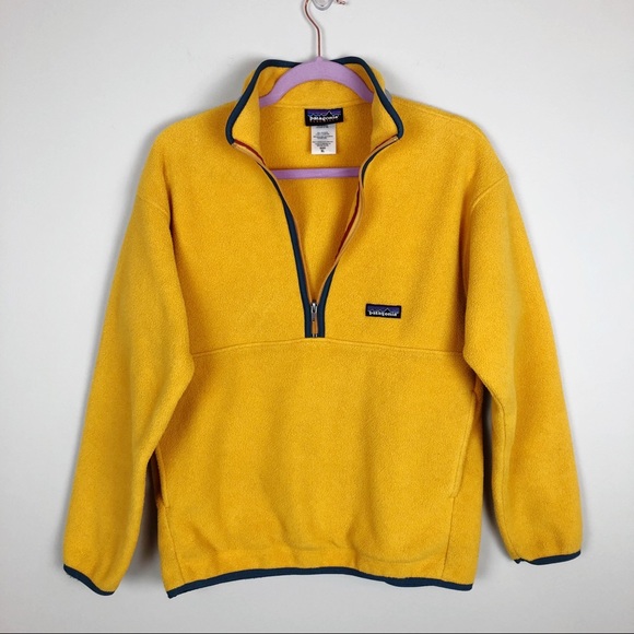 Patagonia Synchilla Yellow Fleece Half 